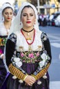QUARTU S.E., ITALY - September 17, 2016: Parade of Sardinian costumes and floats for the grape festival in honor of the