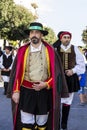 QUARTU S.E., ITALY - September 17, 2016: Parade of Sardinian costumes and floats for the grape festival in honor of the