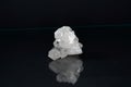 Quartz also called deep quartz photographed in studio in front of black background in Marco mode Royalty Free Stock Photo