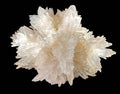 Quartz crystal calcite in front of black background Royalty Free Stock Photo