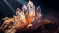 Quartz_Crystal_cluster_gemstone_closeup1_4 Royalty Free Stock Photo