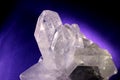 Quartz Crystal Purple Background Royalty Free Stock Photo