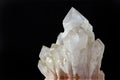 Quartz crystal silicon and oxygen SiO4 Royalty Free Stock Photo