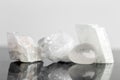 Quartz crystal uncut and tumble finished, concept healing and en Royalty Free Stock Photo