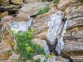 Quartz crystals on the beach of Greek peninsula Pelion, Magnesia. Royalty Free Stock Photo