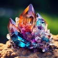 Quartz crystals beautiful colors