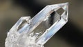 Quartz crystals with sharp hexagonal shapes and pointed terminati Royalty Free Stock Photo