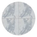 Quartz gray round seamless ceramic mosaic tile and pattern useful as background or texture