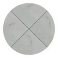 Quartz gray round seamless ceramic mosaic tile and pattern useful as background or texture