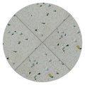 Quartz gray round seamless ceramic mosaic tile and pattern useful as background or texture