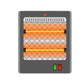 Quartz heater icon, flat style