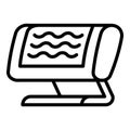 Quartz heater icon, outline style