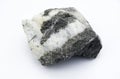 quartz inside a rock over white background Royalty Free Stock Photo