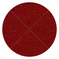 Quartz red round seamless ceramic mosaic tile and pattern useful as background or texture