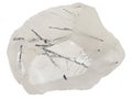 Quartz with rutile macro isolated Royalty Free Stock Photo