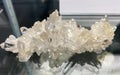 Quartz, rutile or Quarz, Rutil / minerals and crystals in the exhibition Mount SÃÂ¤ntis - worlds of experiences on the Santis