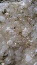 quartz stone on the wall inside an ancient cave Royalty Free Stock Photo