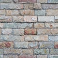 Quartzite stone texture. Gray seamless quartz rock. Brick wall background