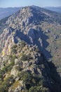 Quartzitic comb of Monfrague National Park, Spain Royalty Free Stock Photo