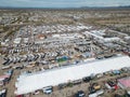 Quartzsite, Arizona annual RV Show, drone image Royalty Free Stock Photo
