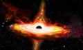 Quasar galaxy with Black Hole in centrum Royalty Free Stock Photo