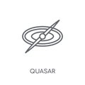 Quasar linear icon. Modern outline Quasar logo concept on white