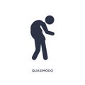 quasimodo icon on white background. Simple element illustration from literature concept