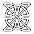 quaternary celtic knot irish symbol isolated on white background logo icon tattoo.