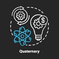 Quaternary chalk concept icon. Knowledge sector idea. Information-based service. Intellectual activity, research and Royalty Free Stock Photo