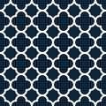 Classic fabric seamless pattern. Quatrefoil geometric seamless pattern.