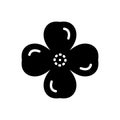 Black solid icon for Quatrefoil, design and symbole