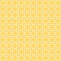 Yellow and white Quatrefoil shapes Lattice Pattern Royalty Free Stock Photo
