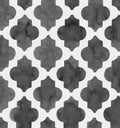 Quatrefoil pattern in black and white
