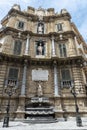 Quattro Canti in Piazza Vigliena of Palermo, Sicily, Italy