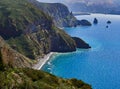 Quattrocchi seascape in Lipari, Aeolian islands, Sicily, Italy Royalty Free Stock Photo