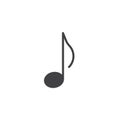 Quaver music note vector icon Royalty Free Stock Photo