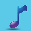 quaver musical note. Vector illustration decorative design Royalty Free Stock Photo