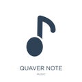 quaver note icon in trendy design style. quaver note icon isolated on white background. quaver note vector icon simple and modern Royalty Free Stock Photo