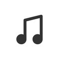 quaver note isolated simple icon