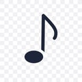 Quaver transparent icon. Quaver symbol design from Music collect