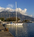 Quay of the city of Kalamata Greece, Prefecture of Messinia, Peloponnese Royalty Free Stock Photo