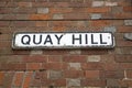 Quay Hill Street Sign, Lymington Royalty Free Stock Photo