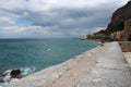 quay and mediterranean sea - cefalu - italy