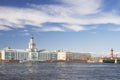 Quay of Neva river in St. Petersburg, Russia;