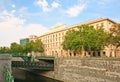 Quay of the river Danube. Vienna. Austria Royalty Free Stock Photo