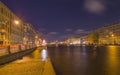 Quay of the river of Fontanka in St.-Petersburg. Royalty Free Stock Photo