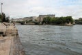 quay, seine river and saint-louis island in paris (france) Royalty Free Stock Photo