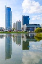 Quay of Svisloch River, Minsk, Belarus Royalty Free Stock Photo