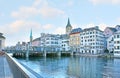 The quays of Zurich Royalty Free Stock Photo