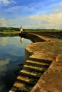 Quayside lighthouse, Ardrishaig, Scotland Royalty Free Stock Photo